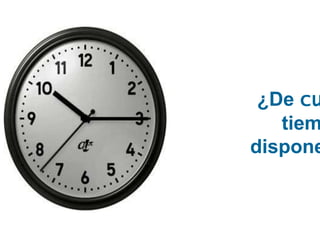 ¿De cu
tiem
dispone

 