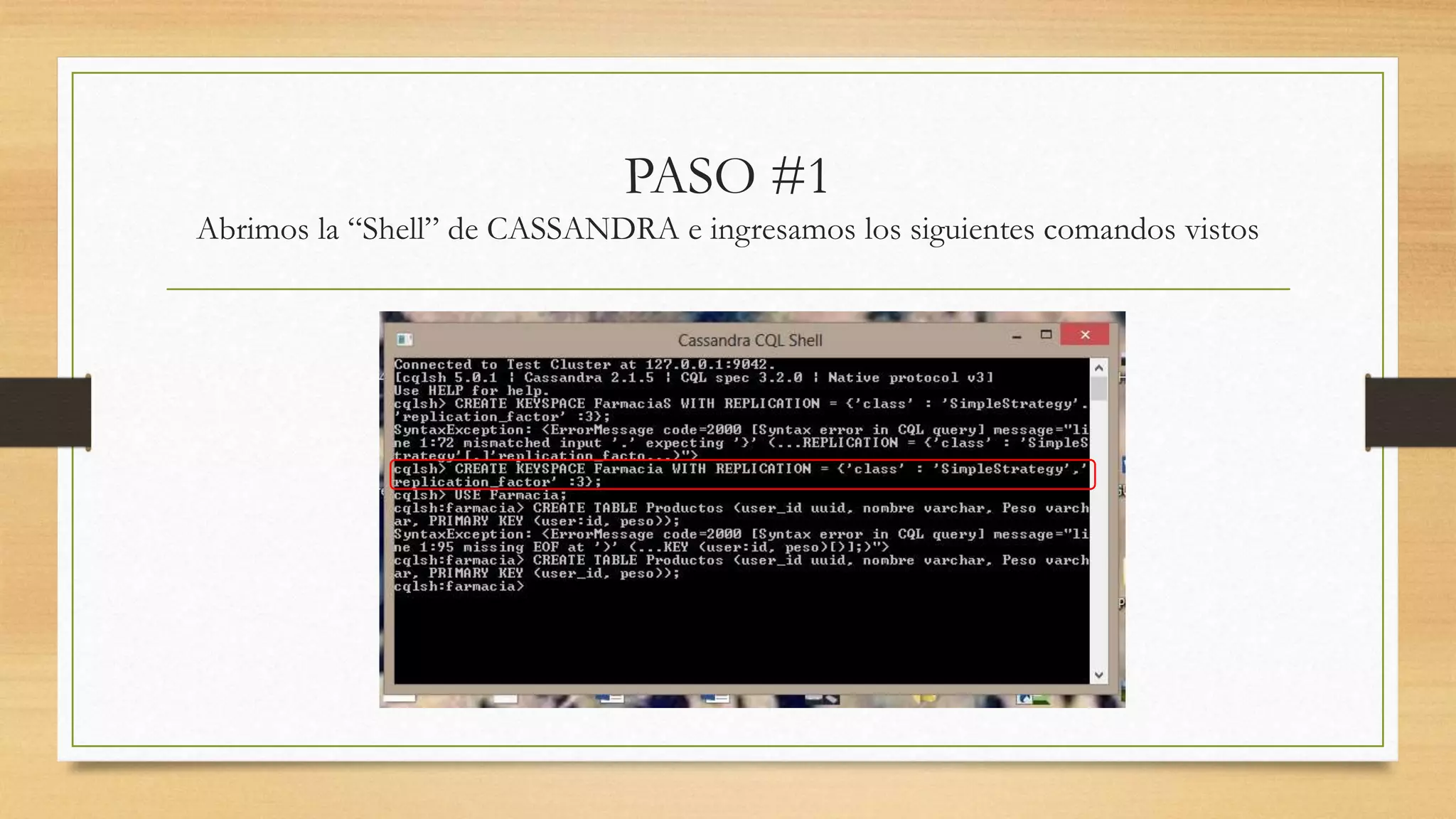 No SQL APACHE CASSANDRA - Creación de una base de datos | PPTX