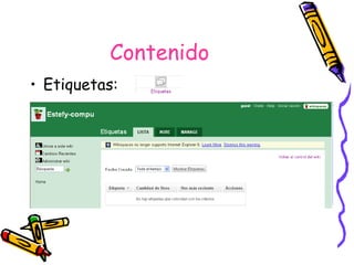Contenido Etiquetas: 