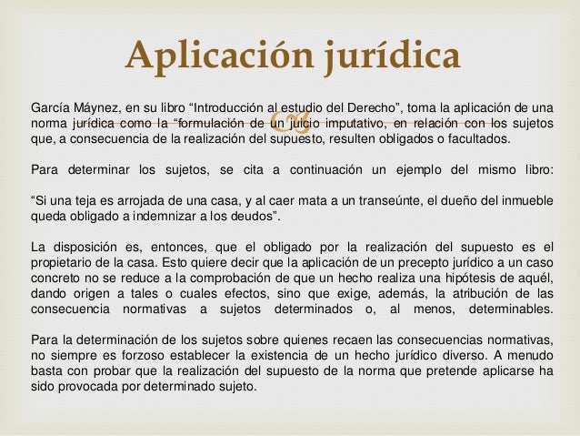 Creación y aplicación de las normas jurídicas