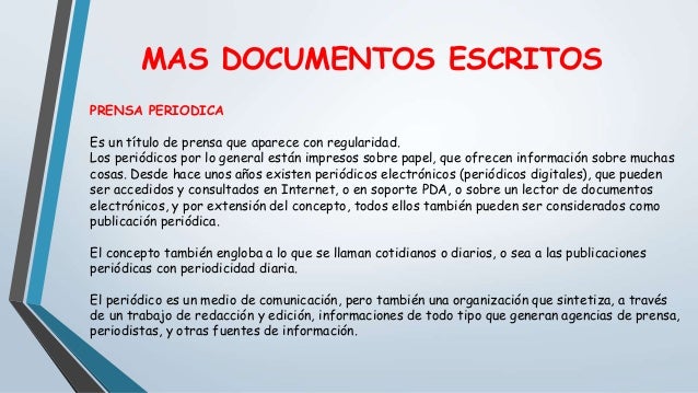 Documentos Escritos