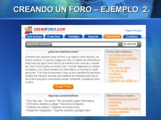 CREANDO UN FORO – EJEMPLO  2 