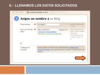 6.- LLENAMOS LOS DATOS SOLICITADOS
 