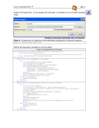 CREACION DE DLL Y USO (Ejemplo desarrollado)