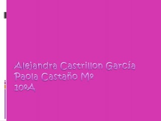 Alejandra Castrillon García Paola Castaño Mº 10ºA 