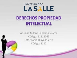 Adriana Milena Sanabria Suárez
Código: 11112065
Esthepania Olaya Puerto
Código: 1112