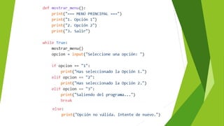 CREACION DE MENUS EN PROGRAMACIÓN CON PYTHON .pdf