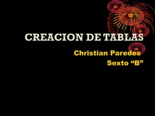 Christian Paredes
Sexto “B”
 