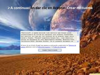 Creacion De Una Cuenta