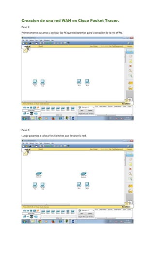 Creacion de una red wan en cisco packet tracer | DOCX