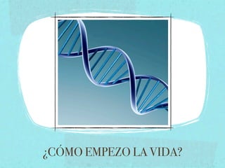 ¿CÓMO EMPEZO LA VIDA?
 