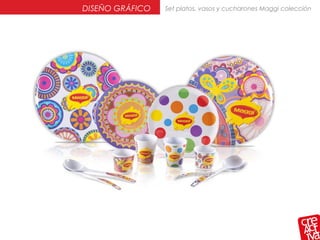 Set platos, vasos y cucharones Maggi colecciónDISEÑO GRÁFICO
 