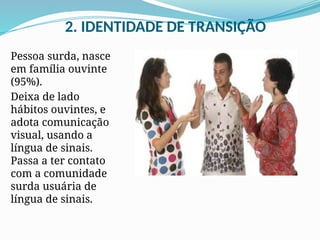 LÍNGUA BRASILEIRA DE SINAIS - CULTURA SURDA E IDENTIDADE SURDA | PPTX