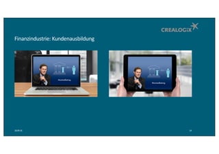 Finanzindustrie:	Kundenausbildung
18.09.16 14
 