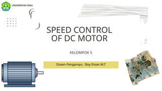 Comprehensive Speed Control Techniques for DC Motors Using Electronic ...
