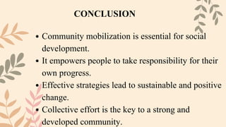 Effective Strategies for Community Mobilization and Sustainable ...