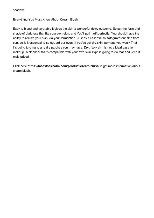 The Benefits of Cream Blush