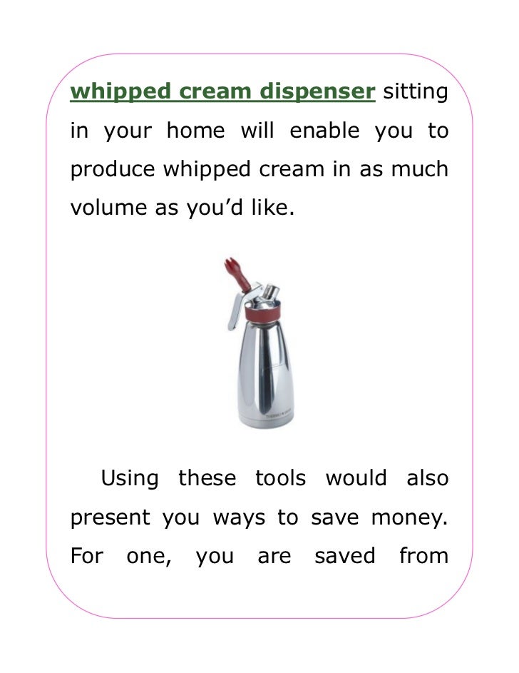 Cream Chargers and Whipped Cream Dispenser The Tandem of Tools Your