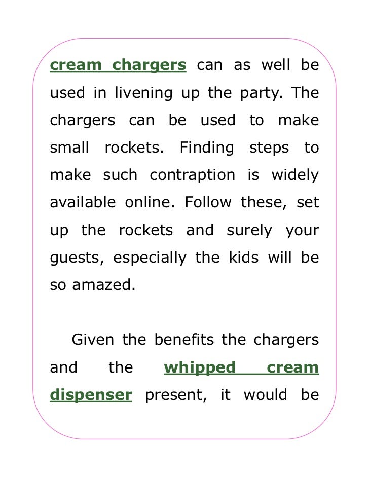 Cream Chargers and Whipped Cream Dispenser The Tandem of Tools Your