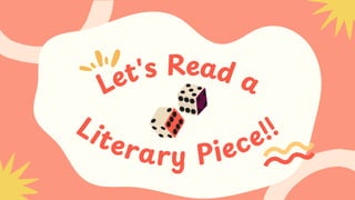 Literary Piece!!
Let's Read a
 