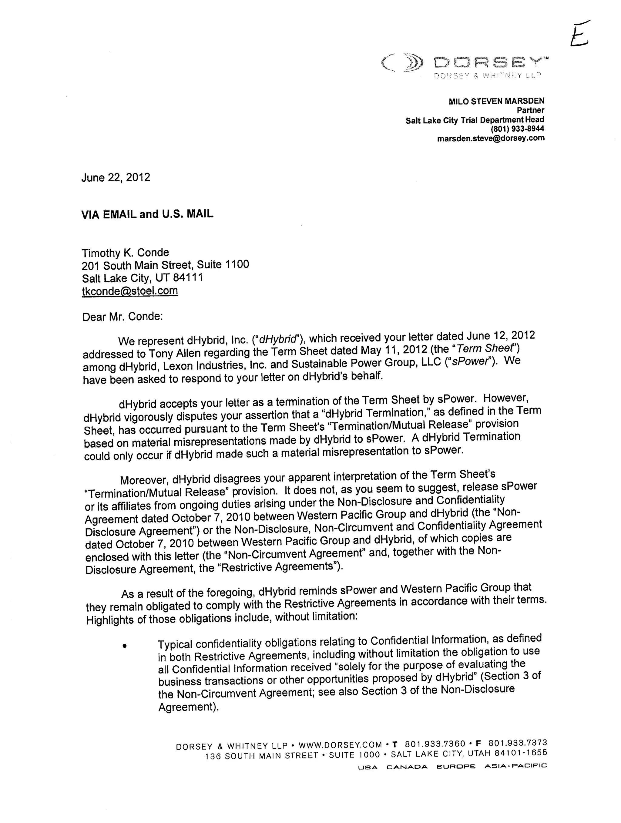 Sustainable Power v dHybrid