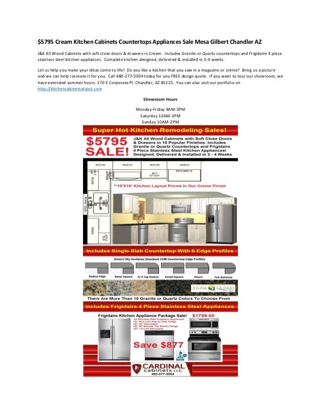 Cream Kitchen Cabinets Countertops Appliances Sale 5795 Mesa Gilbert