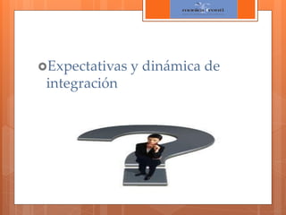 Expectativas

integración

y dinámica de

 