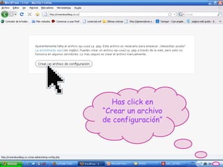 Has click en “Crear un archivo de configuración” 