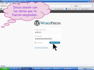 Inicia sesión con los datos que te fueron asignados… 