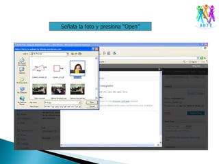 Señala la foto y presiona “Open” 