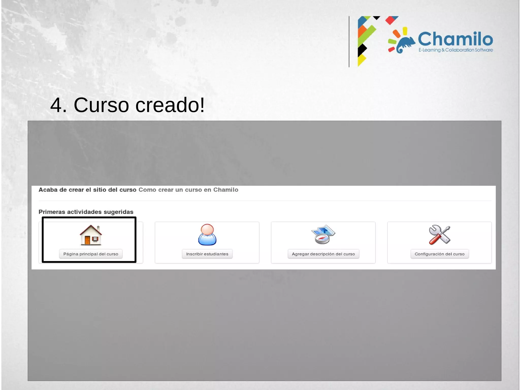 4. Curso creado!
 