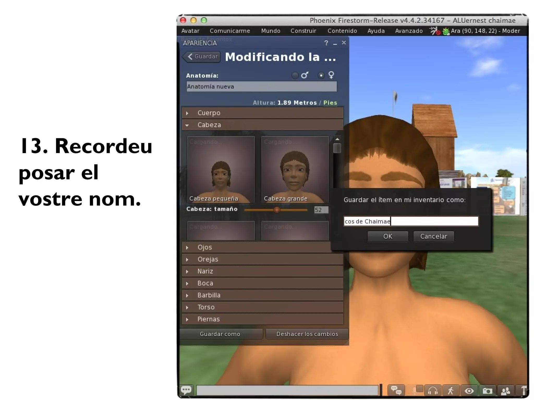 13. Recordeu
posar el
vostre nom.
 