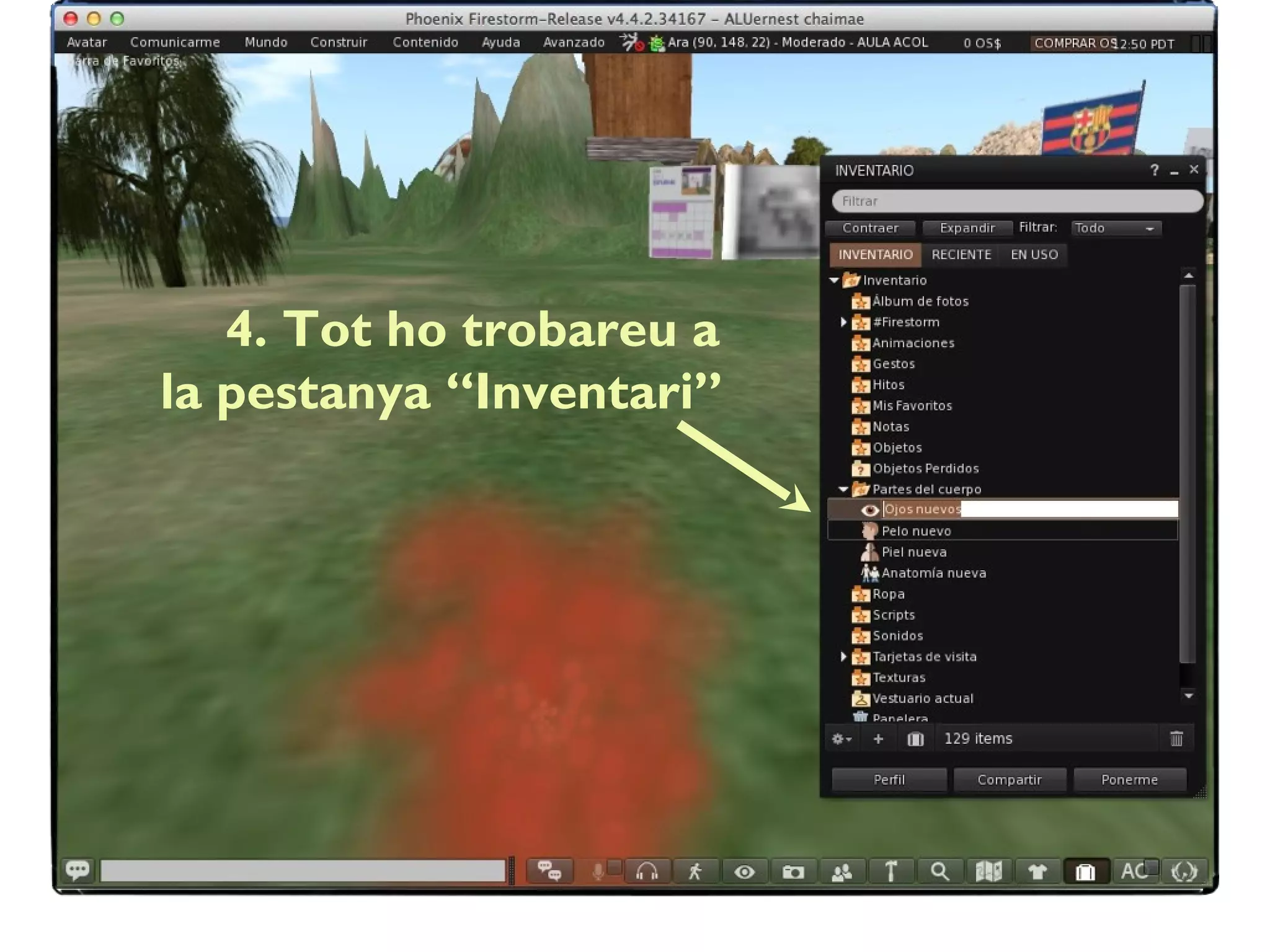 4. Tot ho trobareu a
la pestanya “Inventari”
 