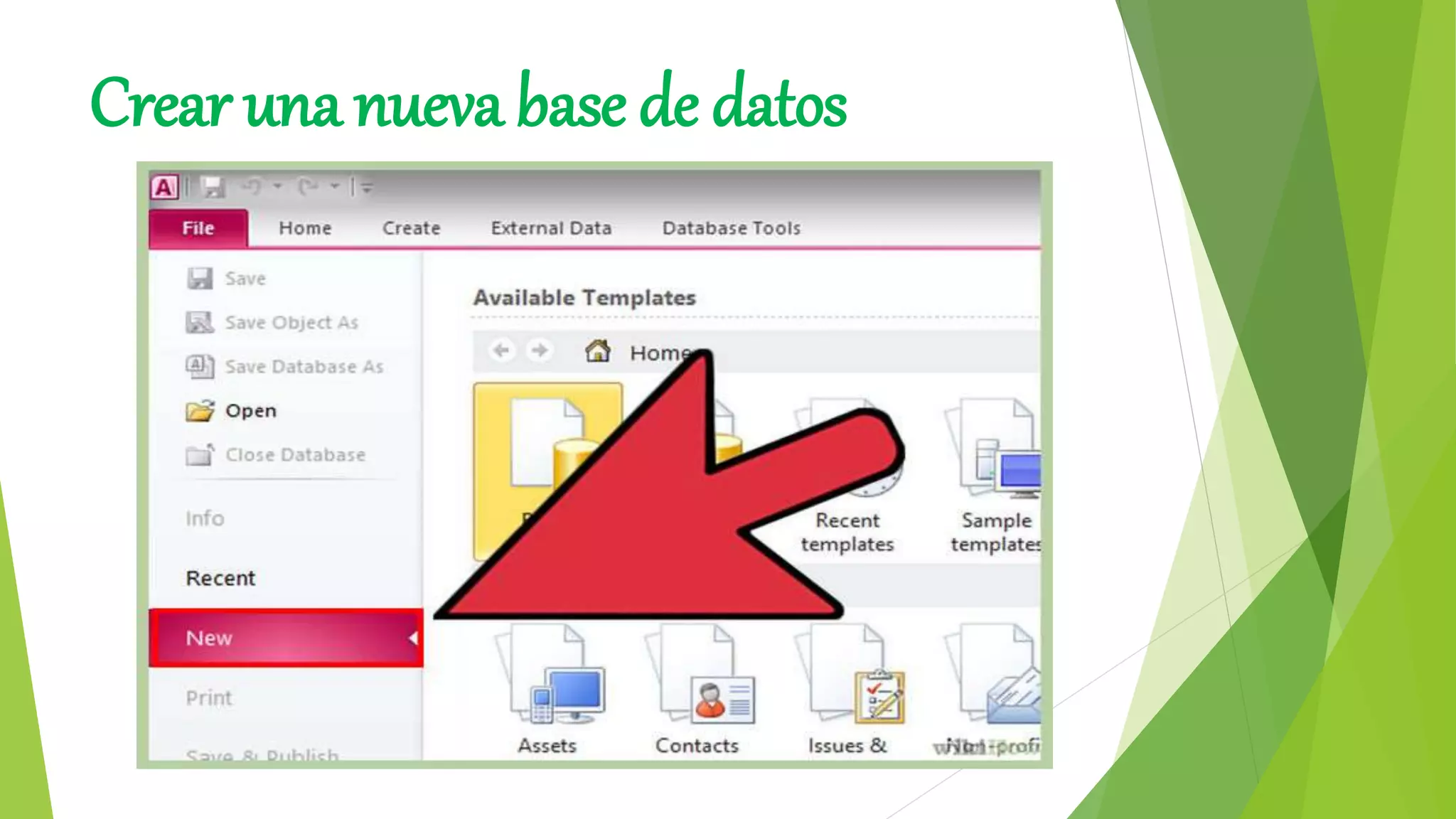 Crear una nueva base de datos
 