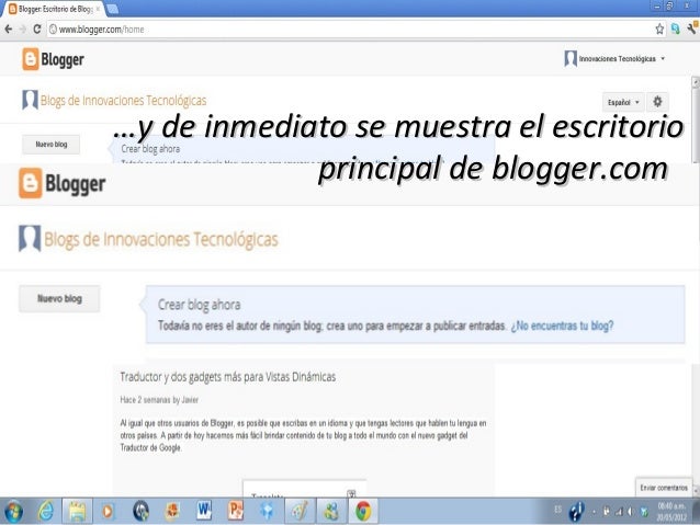 Cómo crear un Blog en Blogger.com Cómo crear un Blog e