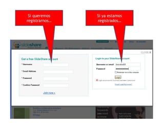 Si queremos registrarnos… Si ya estamos registrados… 