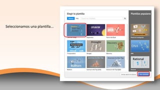 Seleccionamos una plantilla...
 