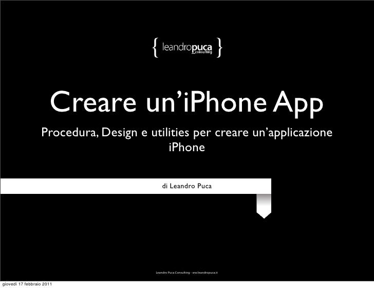 Creare Un Applicatione Per Iphone