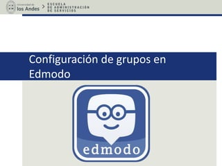 Configuración de grupos en
Edmodo
 