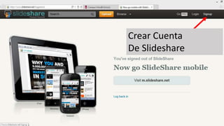 Crear Cuenta
De Slideshare

 