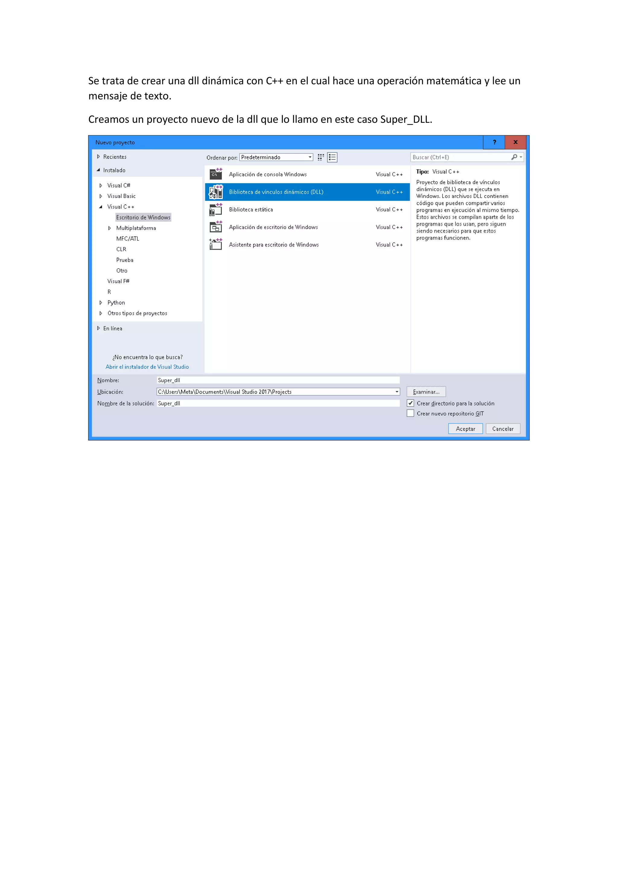 Crear una dll en C++ y llamarla con la interfaz C# | PDF