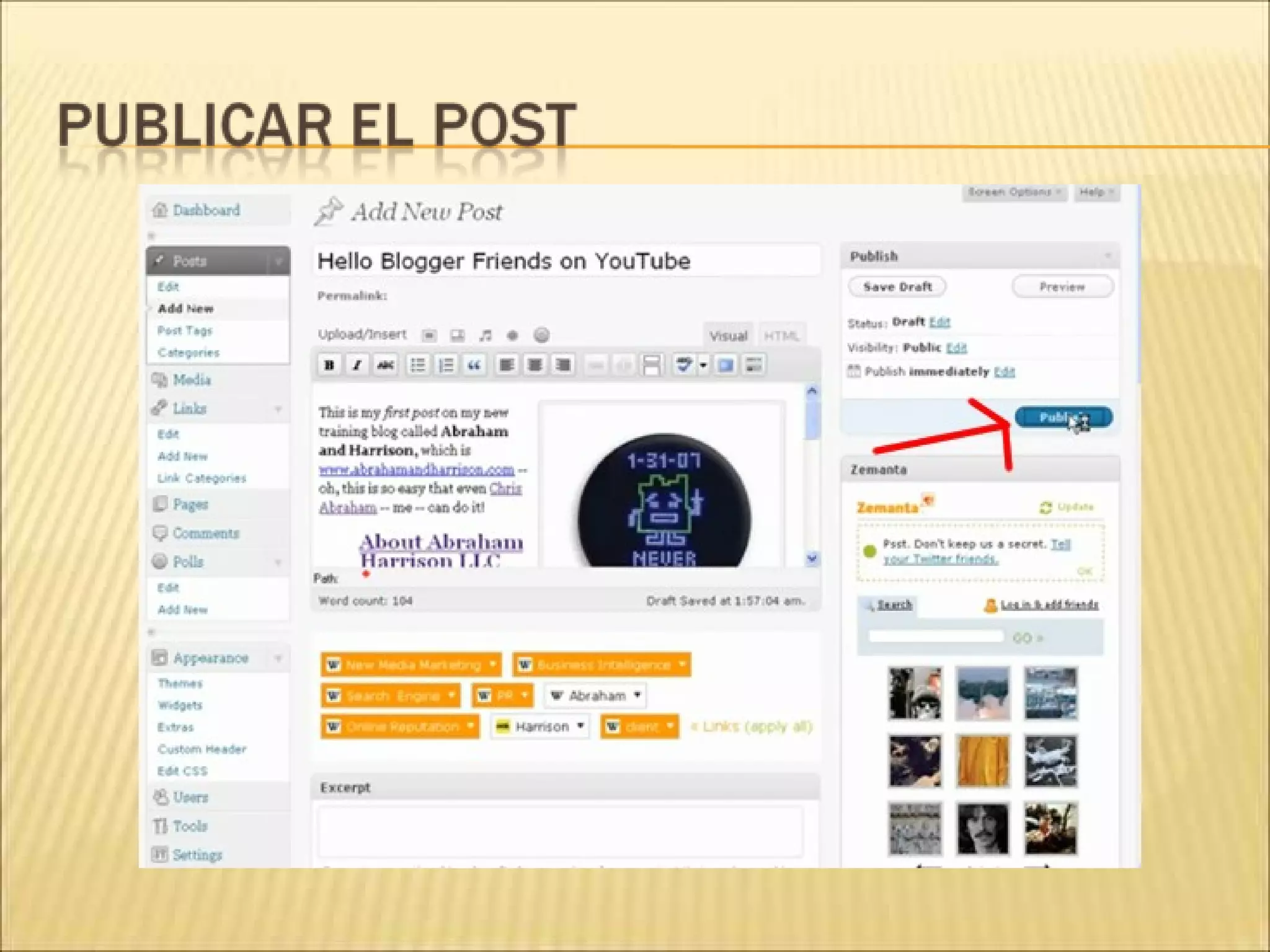 Crear Un Bloc Amb Wordpress