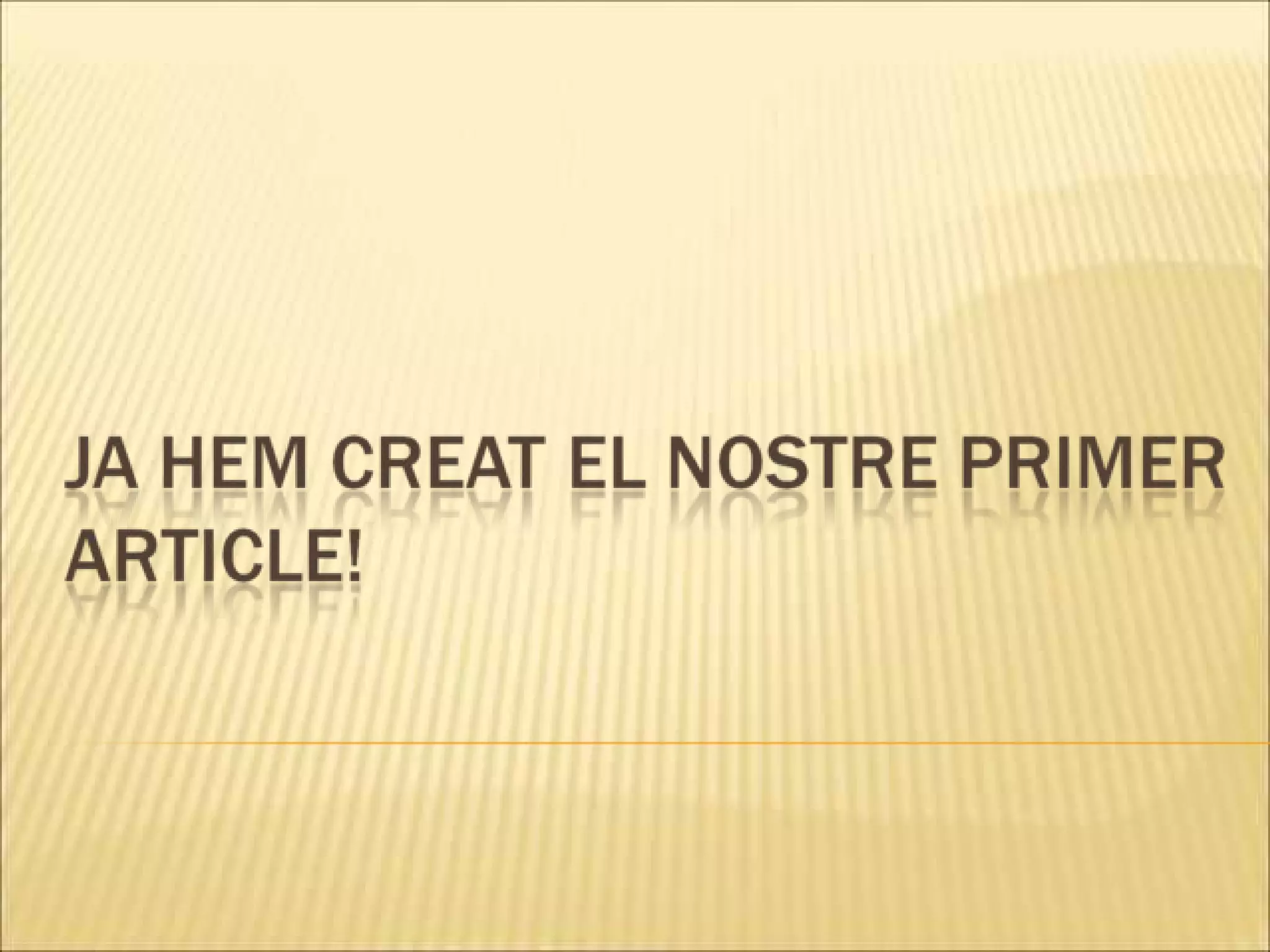 Crear Un Bloc Amb Wordpress