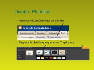 Diseño: Plantillas. Hacemos clic en Diseñador de plantillas. Elegimos la plantilla que queramos. Y aplicamos. 