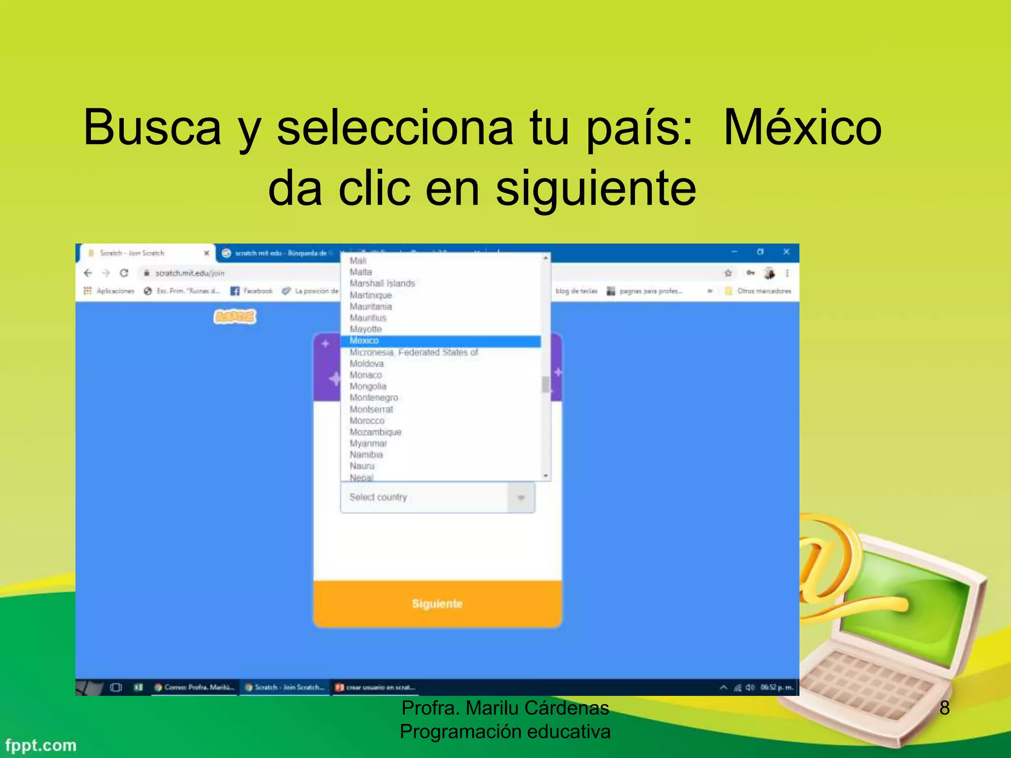 Crear usuario en scratch mit edu ppt