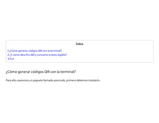Crear y leer códigos qr desde el terminal desde linux | PPT