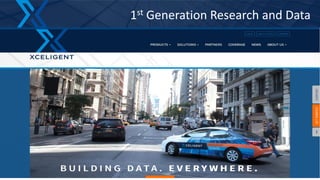 10
1st Generation Research and Data
 