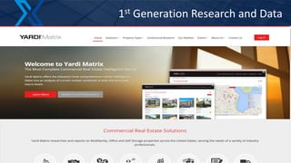 13
1st Generation Research and Data
 