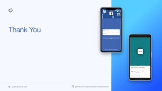 codenameone.com github.com/codenameone/CodenameOne
Thank You
 