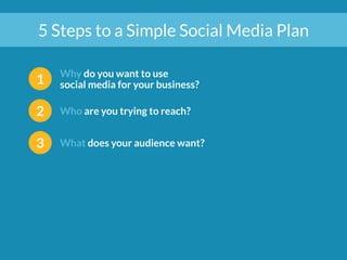 5 Steps to Creating a Simple Social Media Plan | PDF